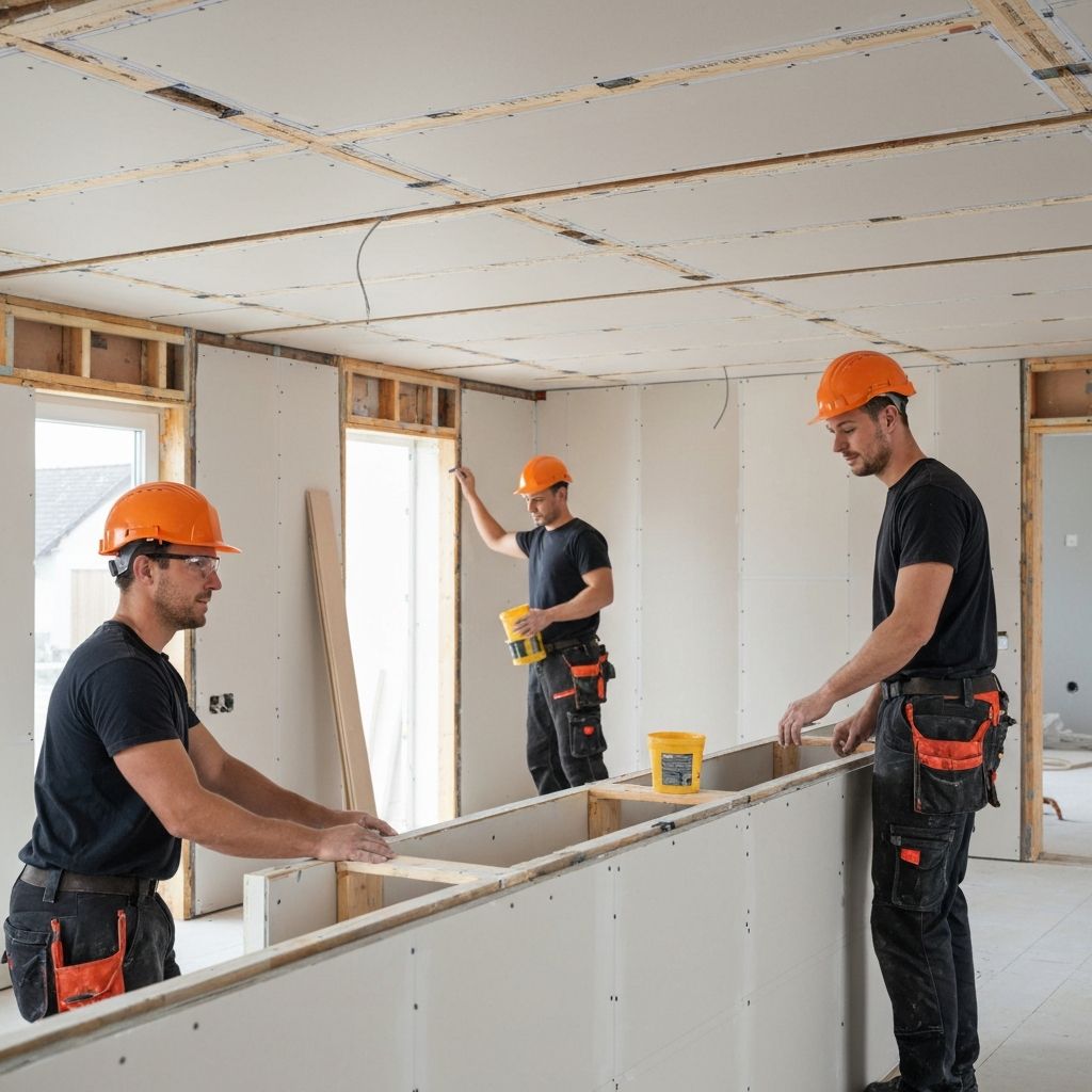 Professionelles Renovierungsteam bei der Arbeit